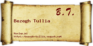 Bezegh Tullia névjegykártya